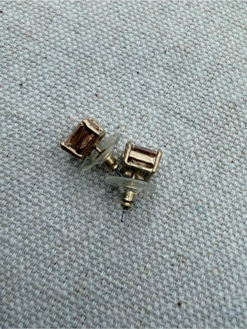 Gold Square Stud Earrings - Women's Jewelry